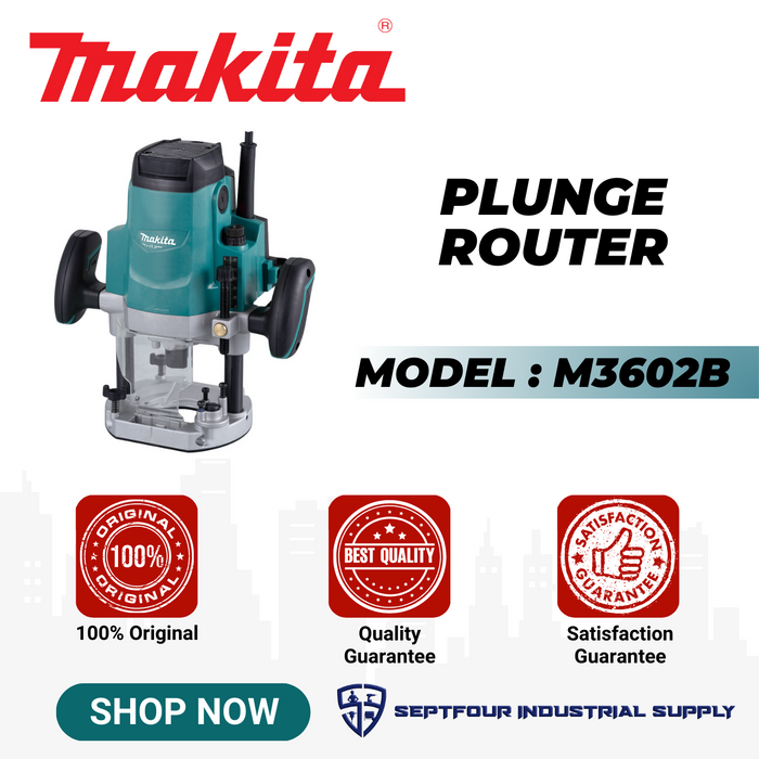 Makita 12mm ( 1/2") Plunge Router  M3602B