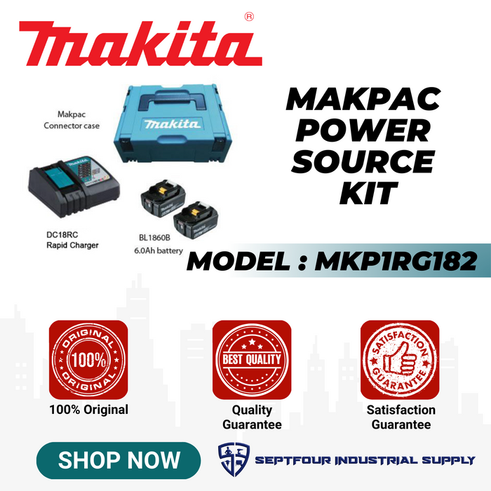 Makita 6.0Ah Makpac Power Source Kit MKP1RG182
