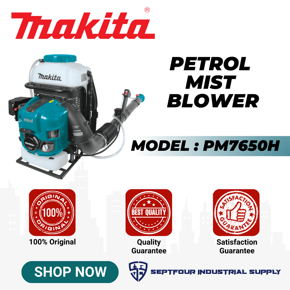 Makita Stroke Petrol Mist Blower PM7650H — SEPTFOUR