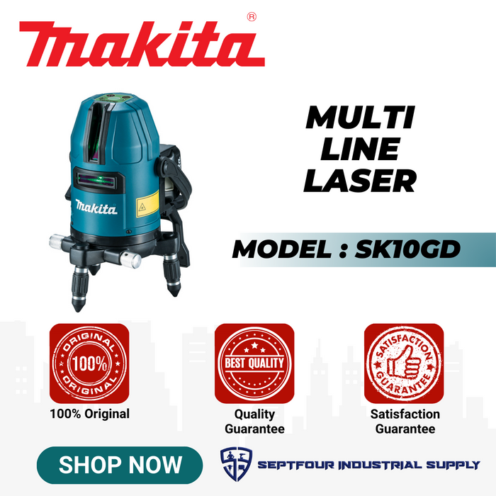 Makita 12V Rechargeable Green Multi Line Laser SK10GD