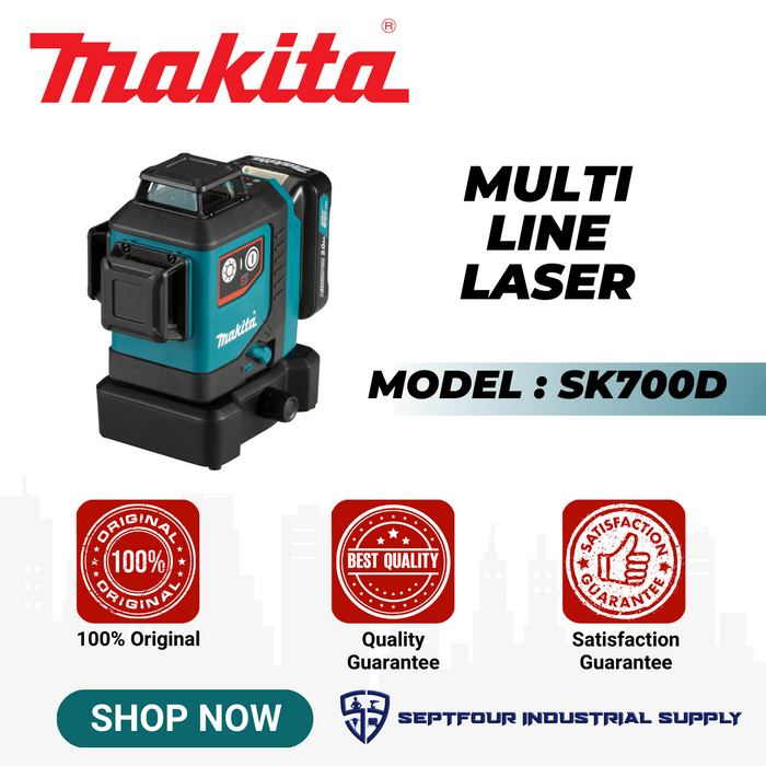 Makita 12V CXT XPT Rechargeable Multi Line Laser ( Red Light) SK700D