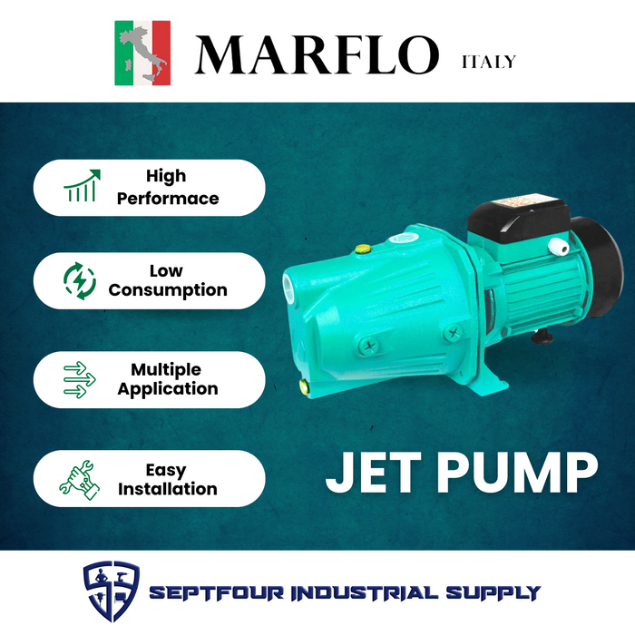 MARFLO ITALY 1HP JET waterpump with 24L/36/50L/60L/80L/100L Dayuan Horizontal Bladder Tank (set) MF JET100