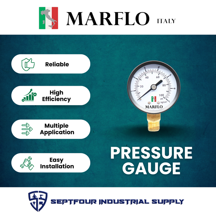 Marflo 100/200Psi Pressure Gauge