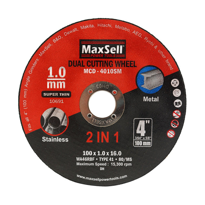 Maxsell Dual Cutting Wheel for Metal and Stainless