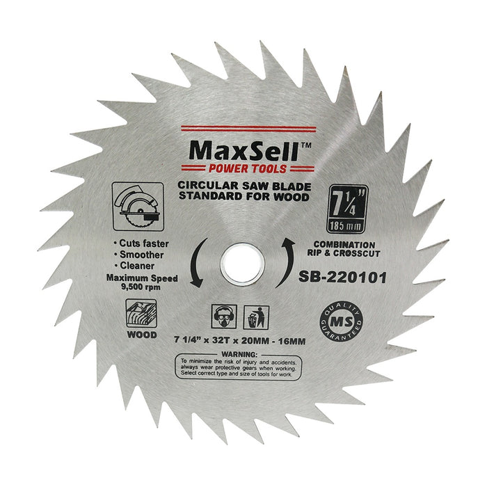 Maxsell 7 1/4" Circular Saw Combination Of Rip and Cross Cut (Thin Kerf) For Wood