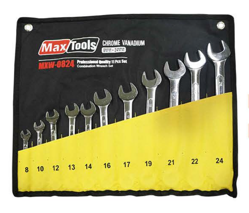 Maxtools 11pcs 8-24mm Combination Wrench Set MXW-0824