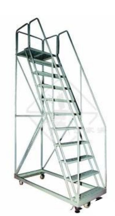 Meiho Warehouse Rolling Ladder with lock