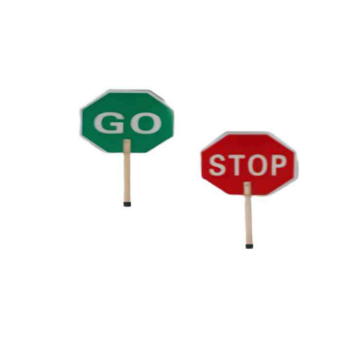 Omaga Stop and Go Steel Wooden Handle 34.5cm