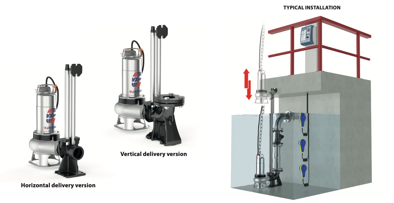 Pedrollo Sewage Lifting System for VCX-F, MC-F