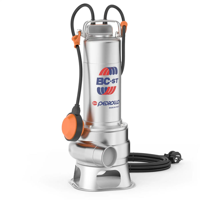 Pedrollo Stainless-Steel Submersible "Double Channel"  Sewage pumps - BC-ST -Made In Italy