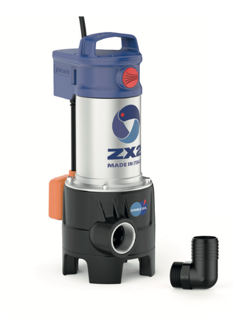 Pedrollo Submersible  "Vortex" Pumps for greywater -ZXm 2 Series - Made In Italy