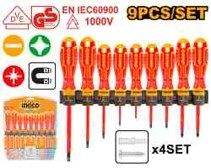 Ingco 9pcs Insulated Screwdriver Set HKISD0908