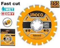 Ingco 14" Diamond Disc For Asphalt And Concrete Cutting DMD033551