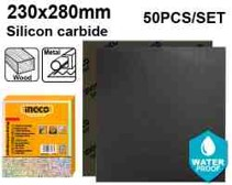 Ingco 230x280mm Waterproof Sandpaper AKHS040016