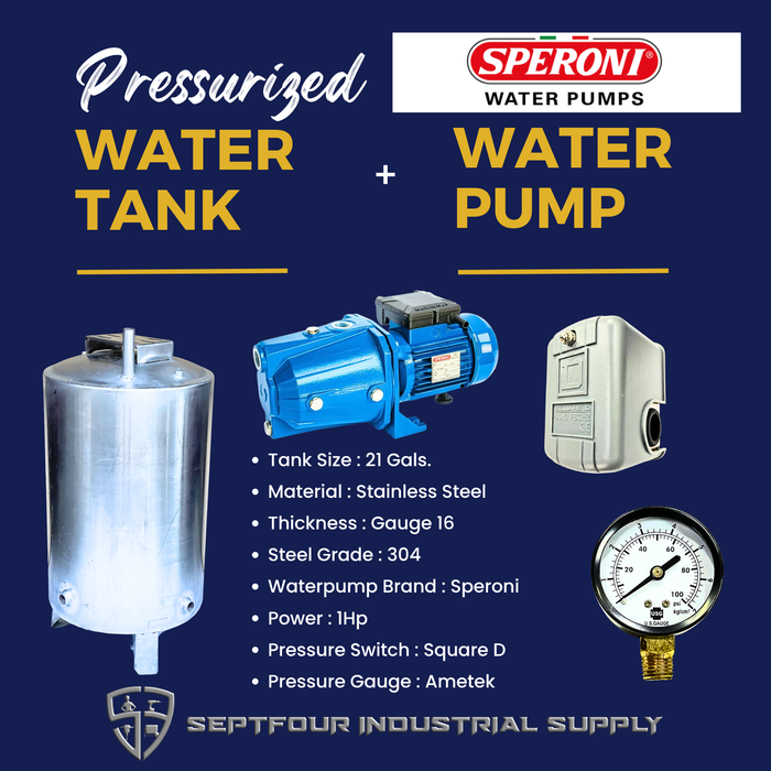 Speroni JET Waterpump with Stainless Pressure Tank