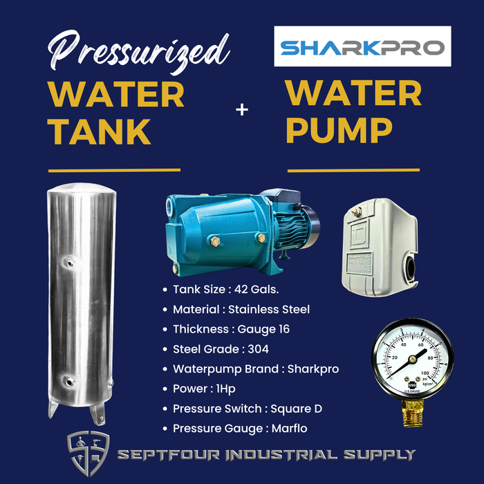 Sharkpro 1HP Jet Pump with Bladder /Pressure Tank (set)