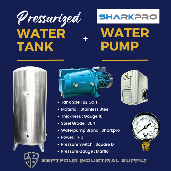 Sharkpro 1HP Jet Pump with Bladder /Pressure Tank (set)