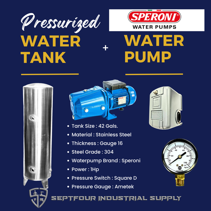 Speroni JET Waterpump with Stainless Pressure Tank