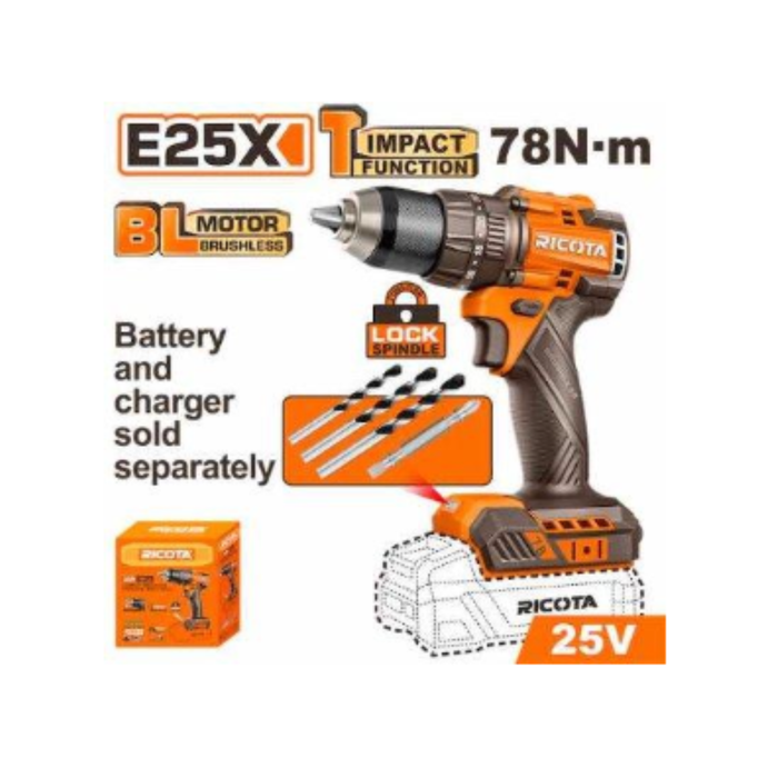 Ricota 25V 78 Nm Cordless Impact Drill RICIDL25781