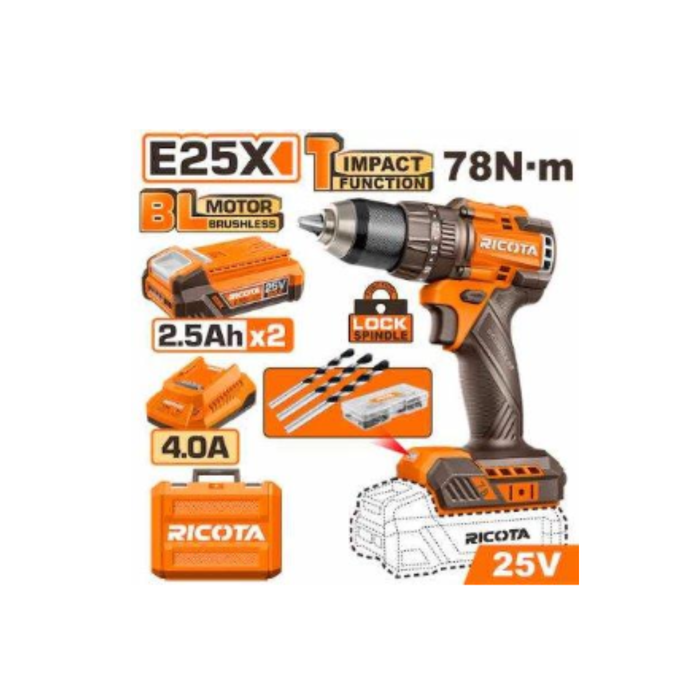 Ricota 25V 78Nm Cordless Impact Drill RICIDL2578