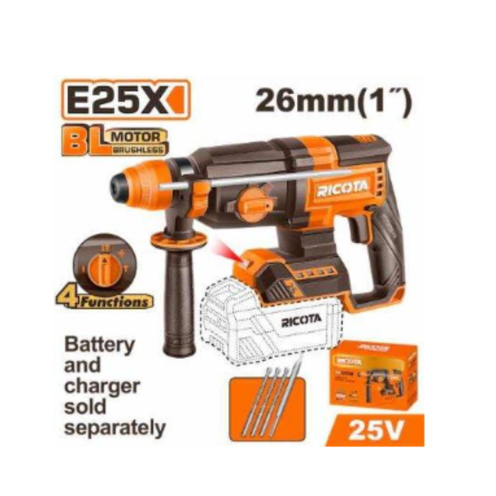 Ricota 25V  26mm Cordless Rotary Hammer RLLRH25261