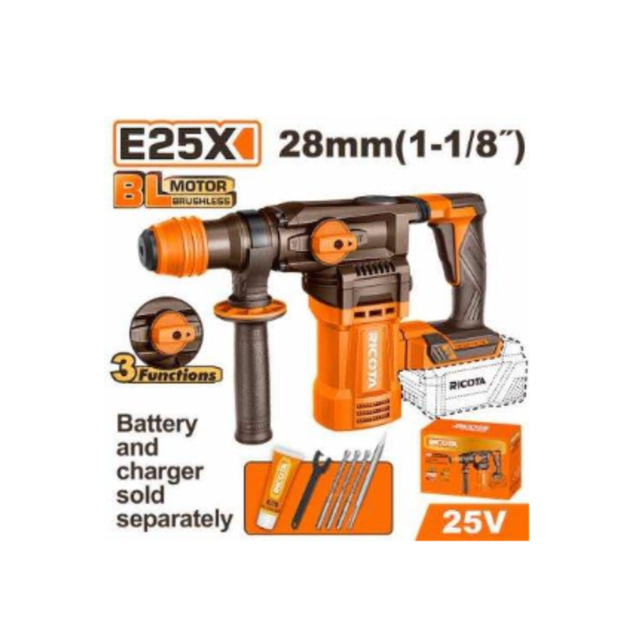 Ricota 25V 28mm Cordless Rotary Hammer RLLRH25281