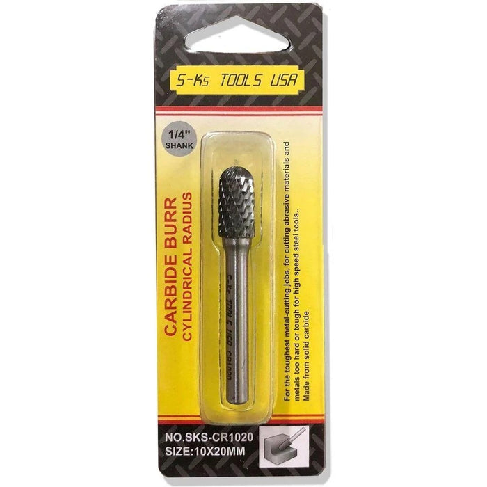 S-KS 12 x 25mm Carbide Burrs (Cylindrical Radius) SKS-CR1020