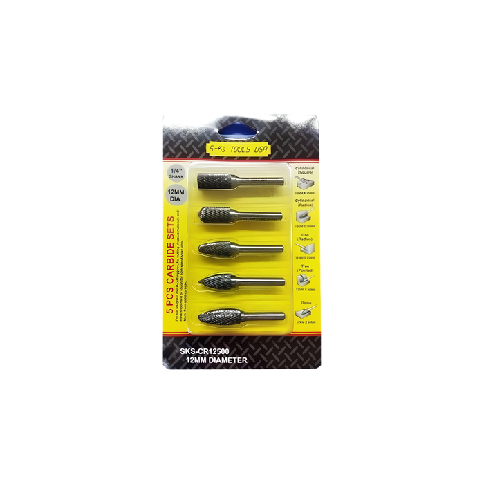 S-KS  5pcs Carbide Burrs Set SKS-CR12500