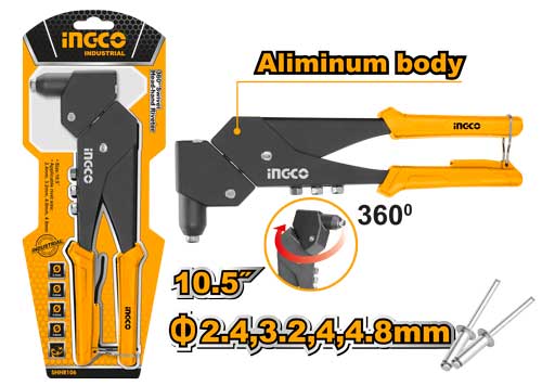 Ingco 10.5" 360 Swivel Head Hand Riveter SHHR106