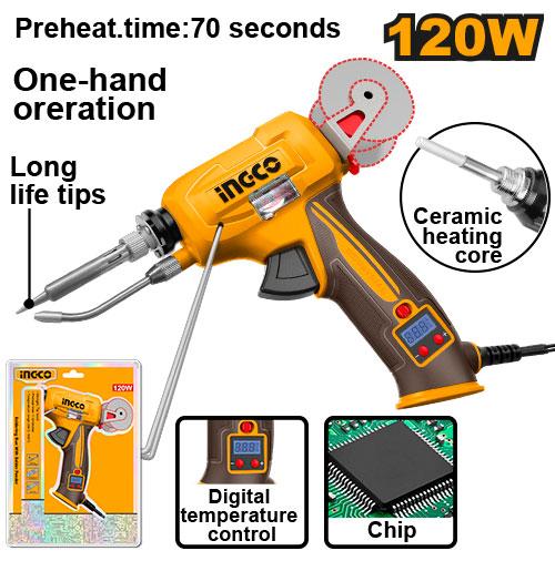 Ingco 120W Soldering Gun with Solder Feeder SI036732