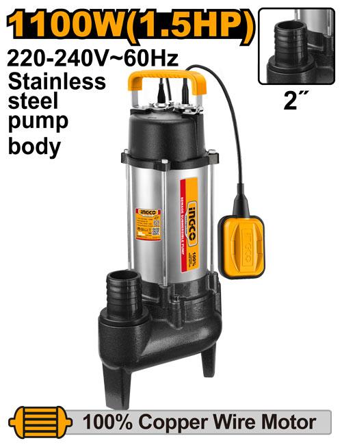 Ingco 1500W (2HP) Sewage Submersible Pump SPDS110068-5