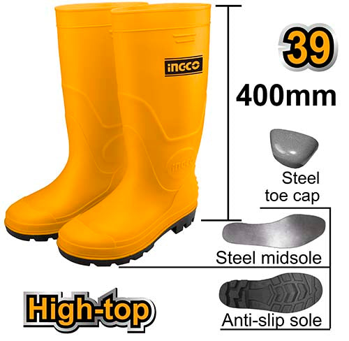 Ingco 39 Rain Boots Steel Toe SSH092S1P.39