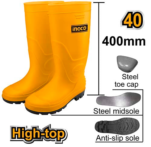 Ingco 40 Rain Boots Steel Toe SSH092S1P.40