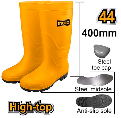 Ingco 44 Rain Boots Steel Toe SSH092S1P.44