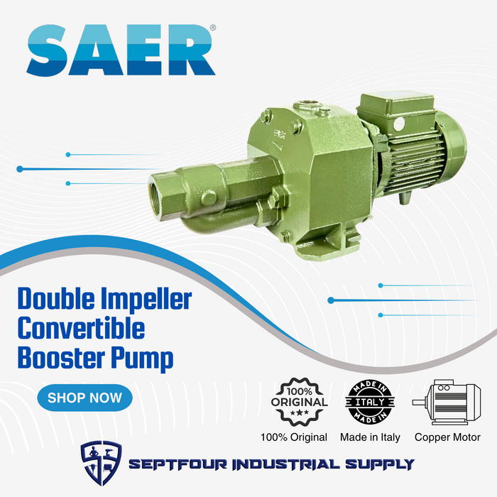 Saer Double Impeller Convertible Booster Pump