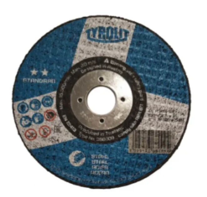 TYROLIT - TN. 222.860 - BASIC 1 STAR - DEPRESSED CENTER GRINDING WHEEL 5" FOR 2-IN-1