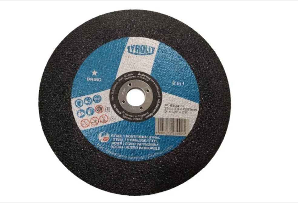 TYROLIT - TN. 223.002 - BASIC 1 STAR - STRAIGHT CUT-OFF WHEEL 9" FOR 2-IN-1