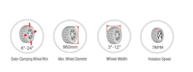 Meiho Car Tire Changer for 12" to 24" Tires (Full Automatic)