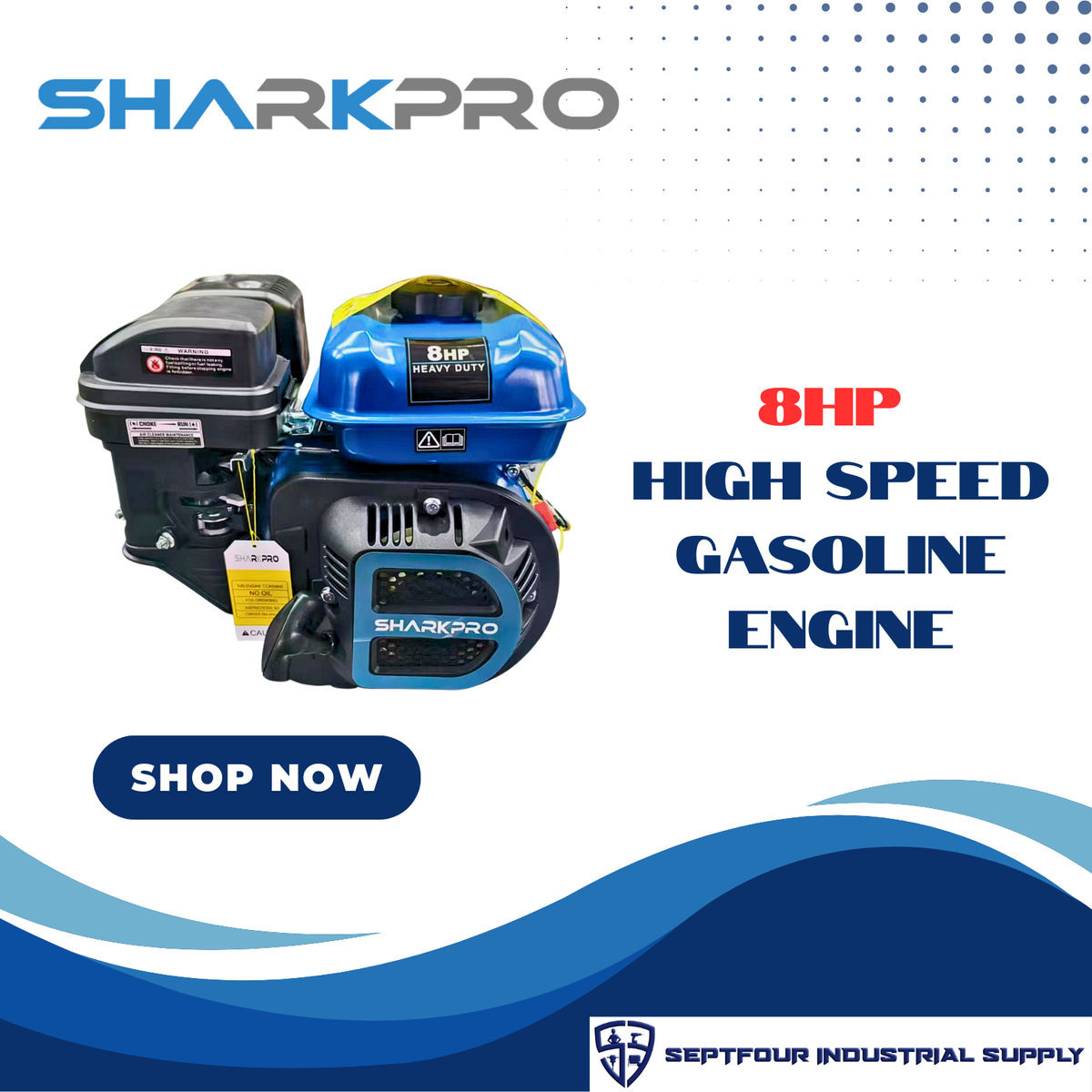 Sharkpro 8Hp High Speed Gasoline Engine — SEPTFOUR INDUSTRIAL SUPPLY