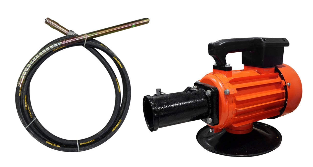 Shinsetsu 2HP Concrete Vibrator Set - Electric Motor with Hex Type Coupling (Set)