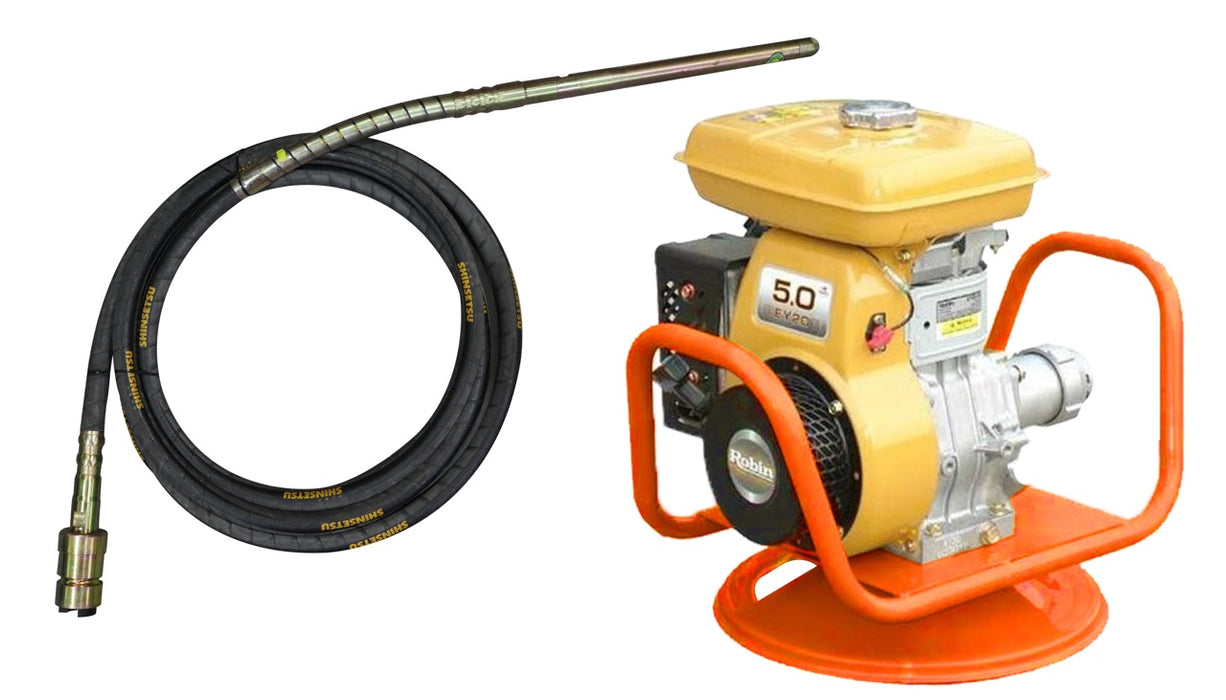 Shinsetsu Concrete Vibrator Set - EY20 Robin Engine with Dynapac Type Coupling (Set)