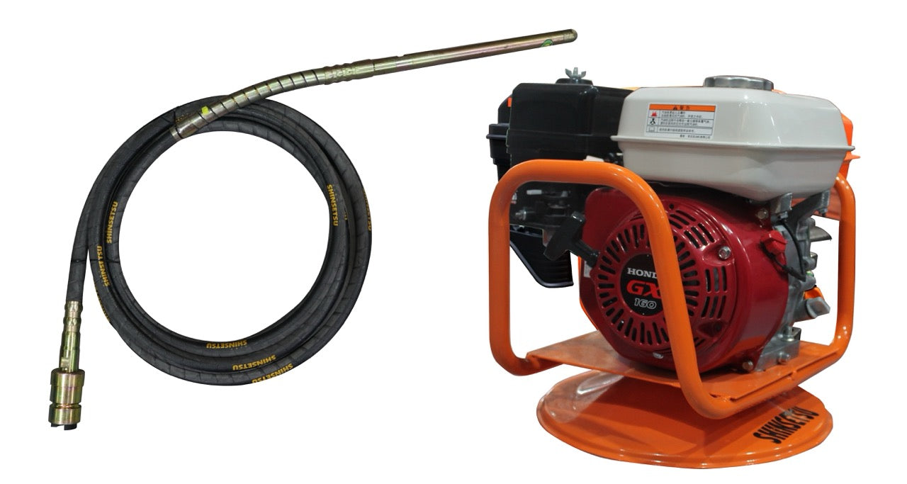 Shinsetsu Concrete Vibrator Set - SDM-5H with Hex Type Coupling (Set)