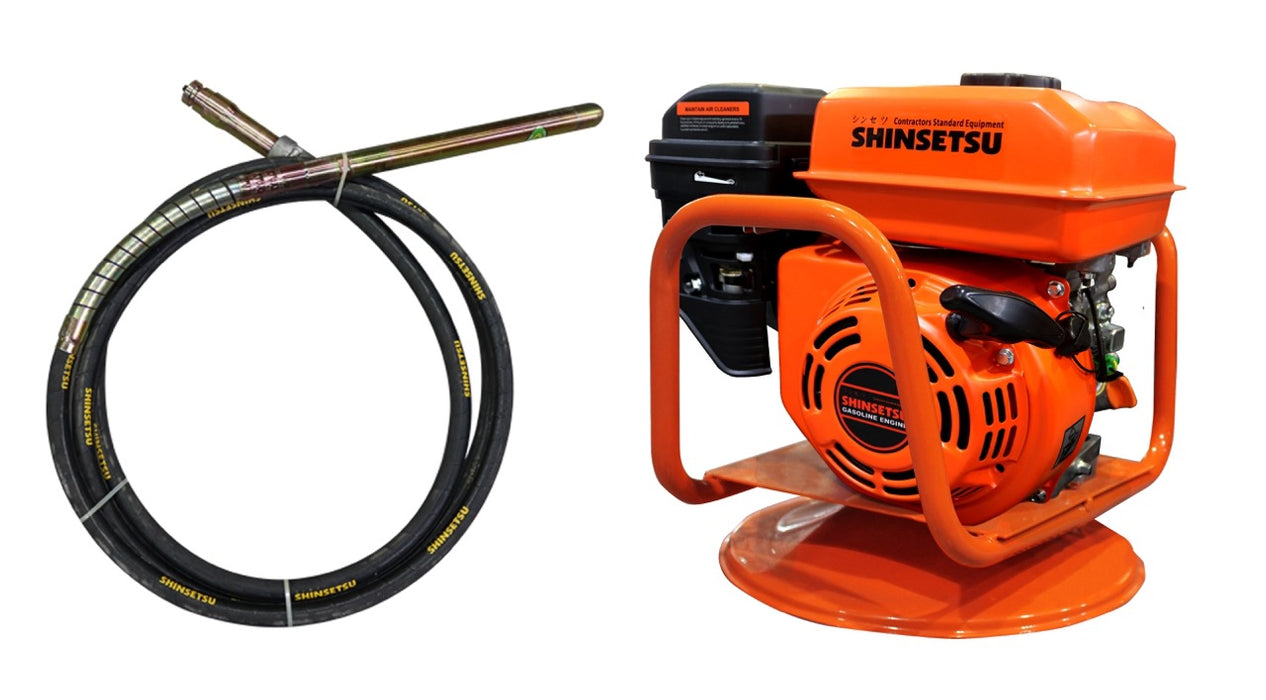 Shinsetsu Concrete Vibrator Set - SGE-6000 Engine with Hex Type Coupling (Set)