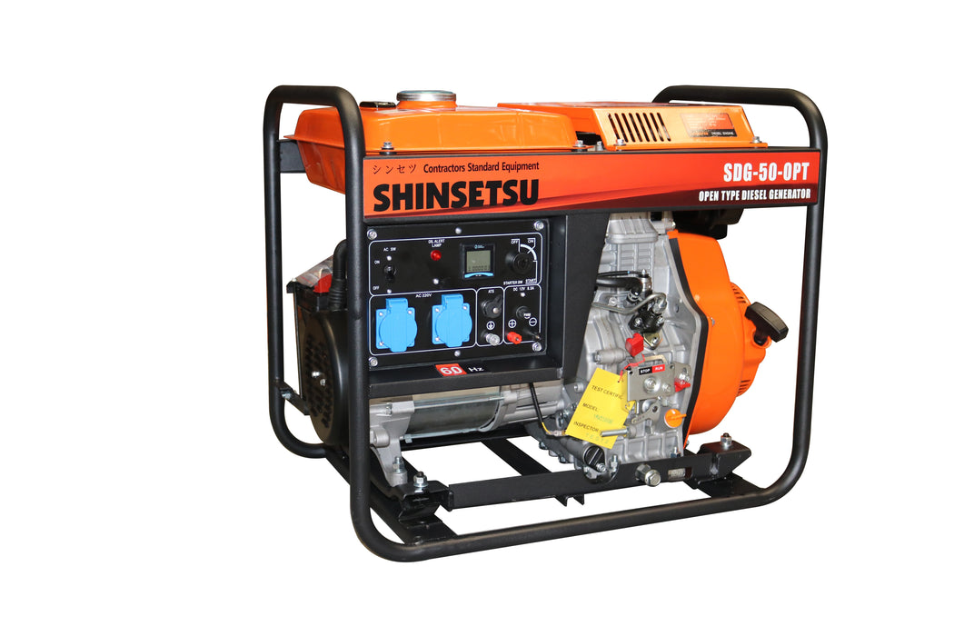 Shinsetsu Open Type Diesel Generator SDG-50-OPT