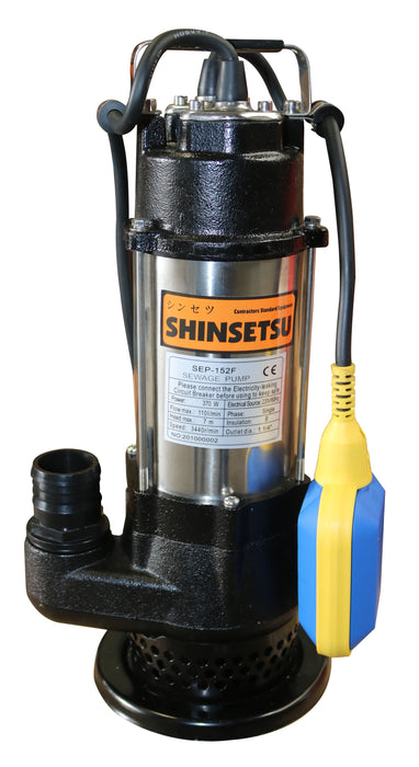 Shinsetsu  0.5HP Submersible Sewage and Drainage Pump SEP-152F