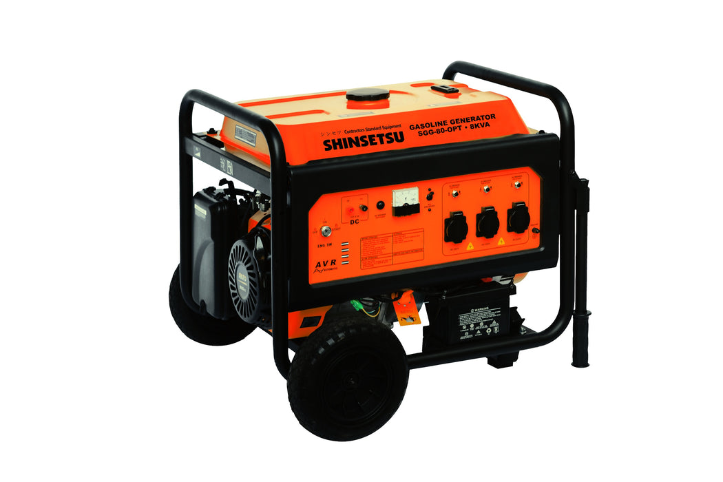 Shinsetsu 8kVA Portable Gasoline Generator SGG-80-OPT