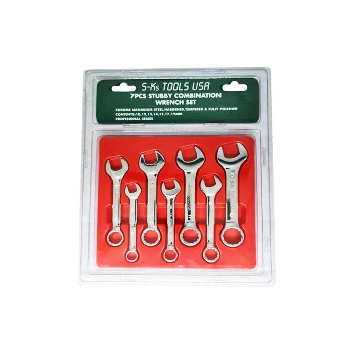 SKS 7PCS Stubby Combination Wrench Set