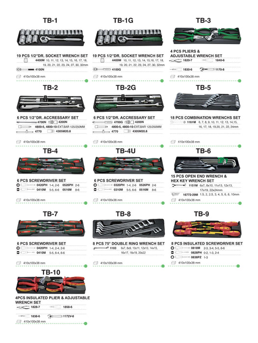 Hans 68PCS  Tote Tool Box Set TTB-68