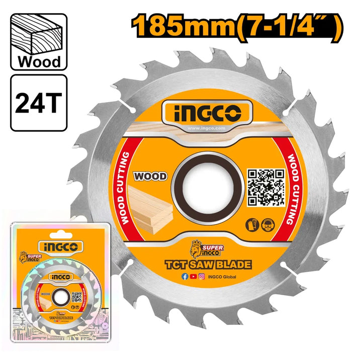 Ingco 7-1/4" 24T TCT Circular Saw Blade TSB118511