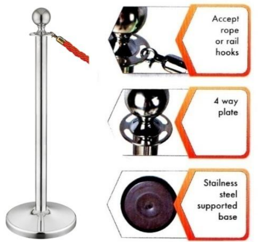 Traffic Safety Traditional Rope Post